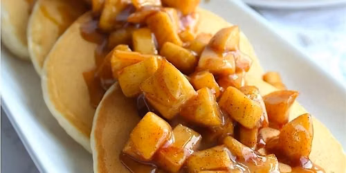 Salted Caramel Apple Pancakes