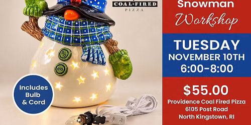 Light Up Ceramic Snowman 