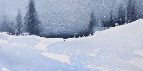 Winter Landscape in Watercolor