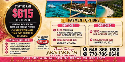 JENTEE'S & GAMEOVER TAKEOVER SPRING BREAK CRUISE 2027