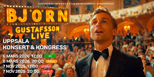 Bj\u00f6rn Gustafsson Live \u2022 7\/11 \u2022 Uppsala Konsert & Kongress