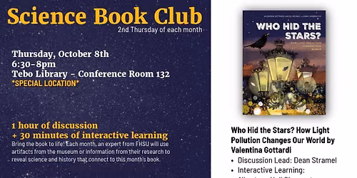 Science Book Club: Who Hid the Stars + Albertson Hall Observatory
