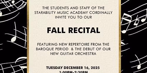 Starability Music Academy Recital