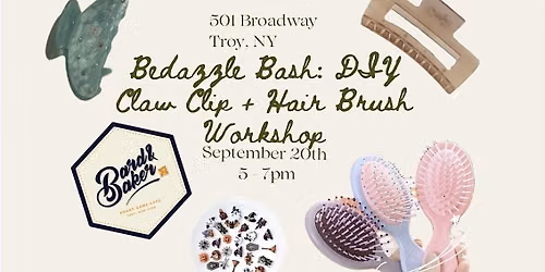 Bedazzle & Charm: DIY Claw Clip + Hair Brush Workshop