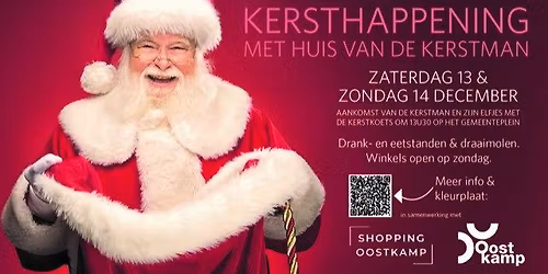 KERSTHAPPENING met huis van de Kerstman