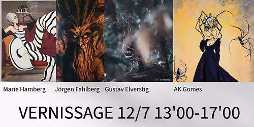 Vernissage Marie Hamberg, J\u00f6rgen Fahlberg, Gustav Elverstig & AK Gomes 
