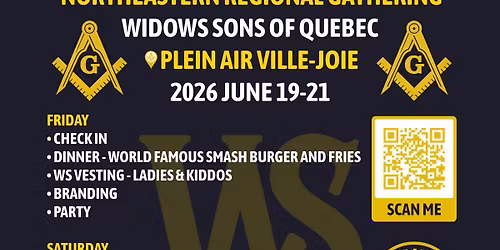 NORTHEASTERN REGIONAL GATHERING 2026 - WIDOWS SONS OF QUEBEC
