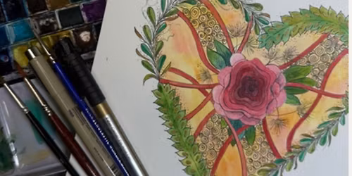 Zentangle & watercolor