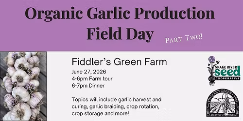 Organic Garlic Production Field Day - Part 2