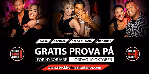 \u00d6ppet Hus med nyb\u00f6rjarkurser p\u00e5 Stockholm Salsa Dance 10 oktober!