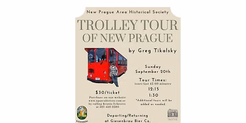 Trolley Tour of New Prague 2026