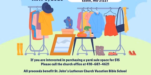 St. John's Lutheran Church Mother's Day Flower Sale & Yard Sale! 