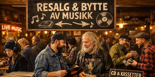 RESALG & BYTTE AV MUSIKK - p\u00e5 Kom Heim Kulturpub
