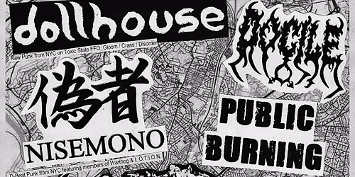 Dollhouse (NYC), Nisemono (NYC), Docile, & Public Burning @ The Golden Lion, Bristol