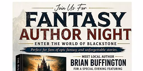 Fantasy Author Night- Book Signing- The Rules of Blackstone