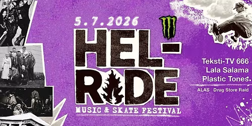 HELRIDE 2026: ALPPIPUISTO SKATE & MUSIC FESTIVAL!