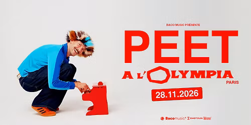 PEET \u00c0 L'OLYMPIA (PARIS) - 28 NOVEMBRE 2026