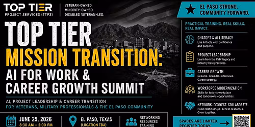 Top Tier Mission Transition: AI for Work & Career Growth Summit