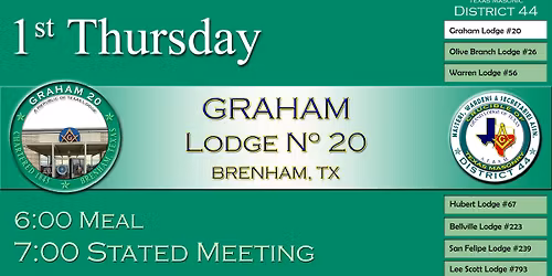 STATED MEETING: Graham Lodge #20