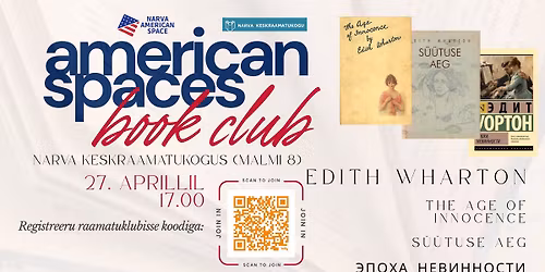 Narva American Space Book Club: The Age of Innocence by Edith Wharton