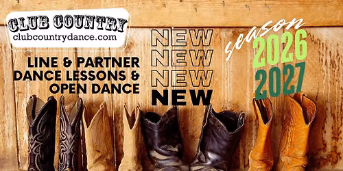 Weekly Line & Partner Dance Lessons & Open Dance!