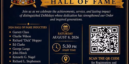 \u201cNight of Legends\u201d - Northern California DeMolay Hall of Fame Gala