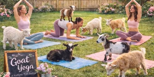 Goat Yoga! \ud83e\uddd8\u200d\u2640\ufe0f \ud83d\udc10 