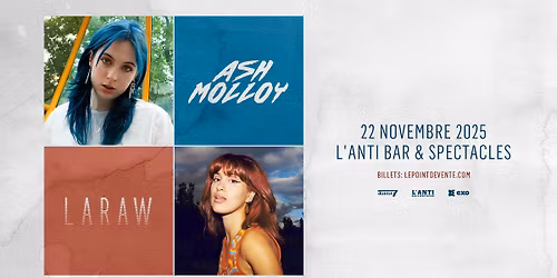 Ash Molloy X Laraw  \/\/ Samedi 22 novembre 2025 \/\/ L'Anti Bar & Spectacles