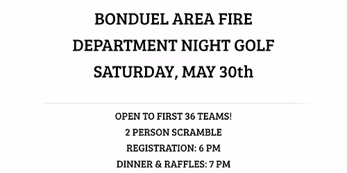 Bonduel Area Fire Department Night Golf