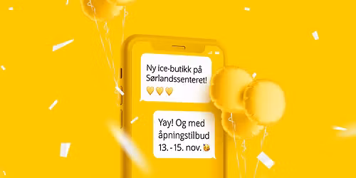 \u00c5pningstilbud! ice \u00e5pner butikk p\u00e5 S\u00f8rlandssenteret