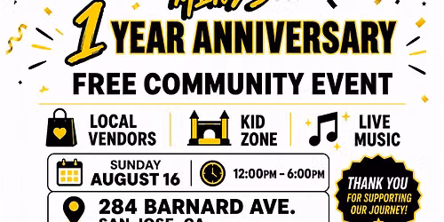 Creative Minds Market 1 Year Celebration