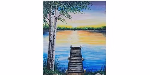 Sunset Dock - Canvas Painting