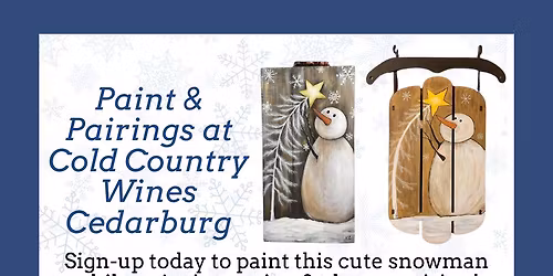 Paint & Pairings at Cold Country Wines Cedarburg