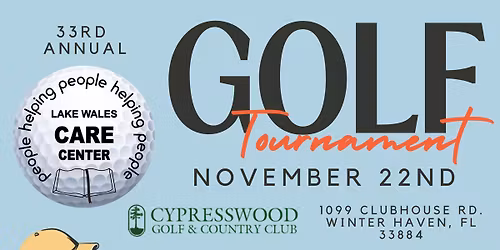33rd Annual Golf Tournament