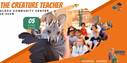 The Creature Teacher visits the Aledo Public Library