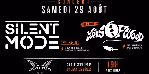  LA TAF & BOOMERANG pr\u00e9sentent SILENT MODE + Kris Ofwood 19h - Prix libre