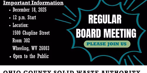 OCSWA Regular Monthly Board Meeting: September 25, 2025