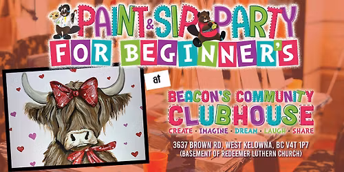 Paint & Sip Party - Love in the Highlands