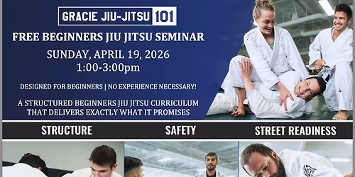 FREE Gracie JiuJitsu 101 Beginners Seminar
