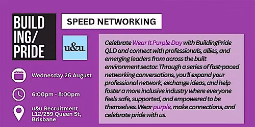 BuildingPride QLD | Wear it Purple Day | Speed Networking