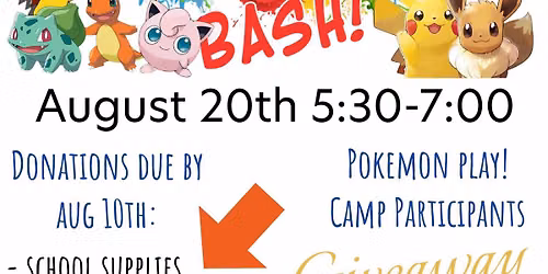 Pokemon Play! Camp Back to School Bash