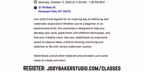 Artist Sketchbook & Watercolor Workshop