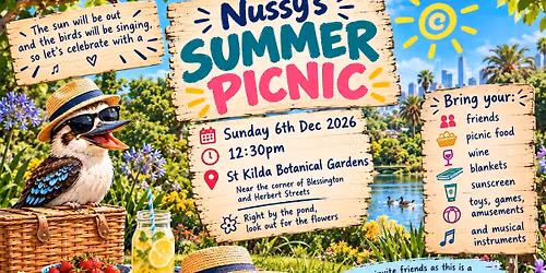 Nussy's Big Summer Picnic - Sunday 6th Dec