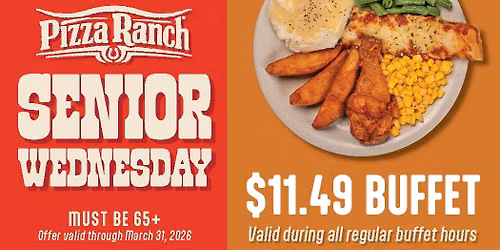 Senior Day Every Wednesday at Yankton Pizza Ranch!