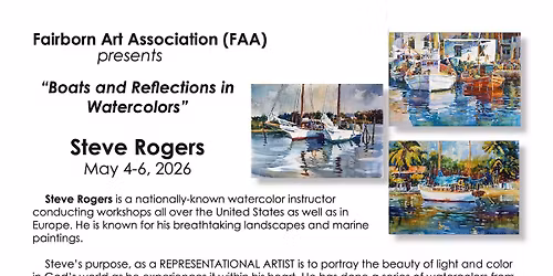 Steve Rogers Watercolor Workshop-Boats & Reflections