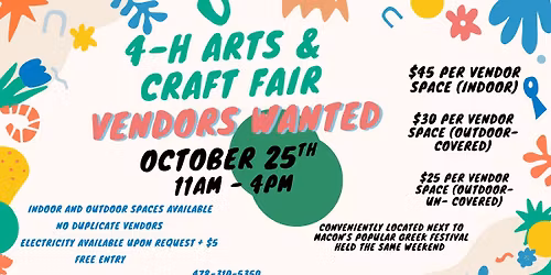 4-H Arts and Craft Vendor Event