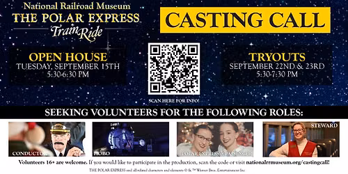 The Polar Express\u2122 Train Ride Casting Call | Volunteer Cast Open House