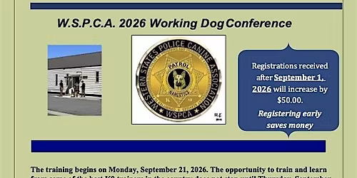 2026 WSPCA Working Dog Conference