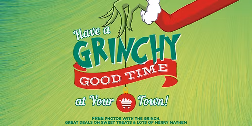 Photos with the Mean Green Mister Grinch at Food Town \ud83c\udf66\ud83d\udc9a