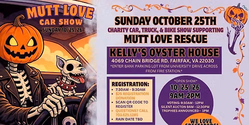 Car, Truck & Bike Show Supporting Mutt Love Rescue